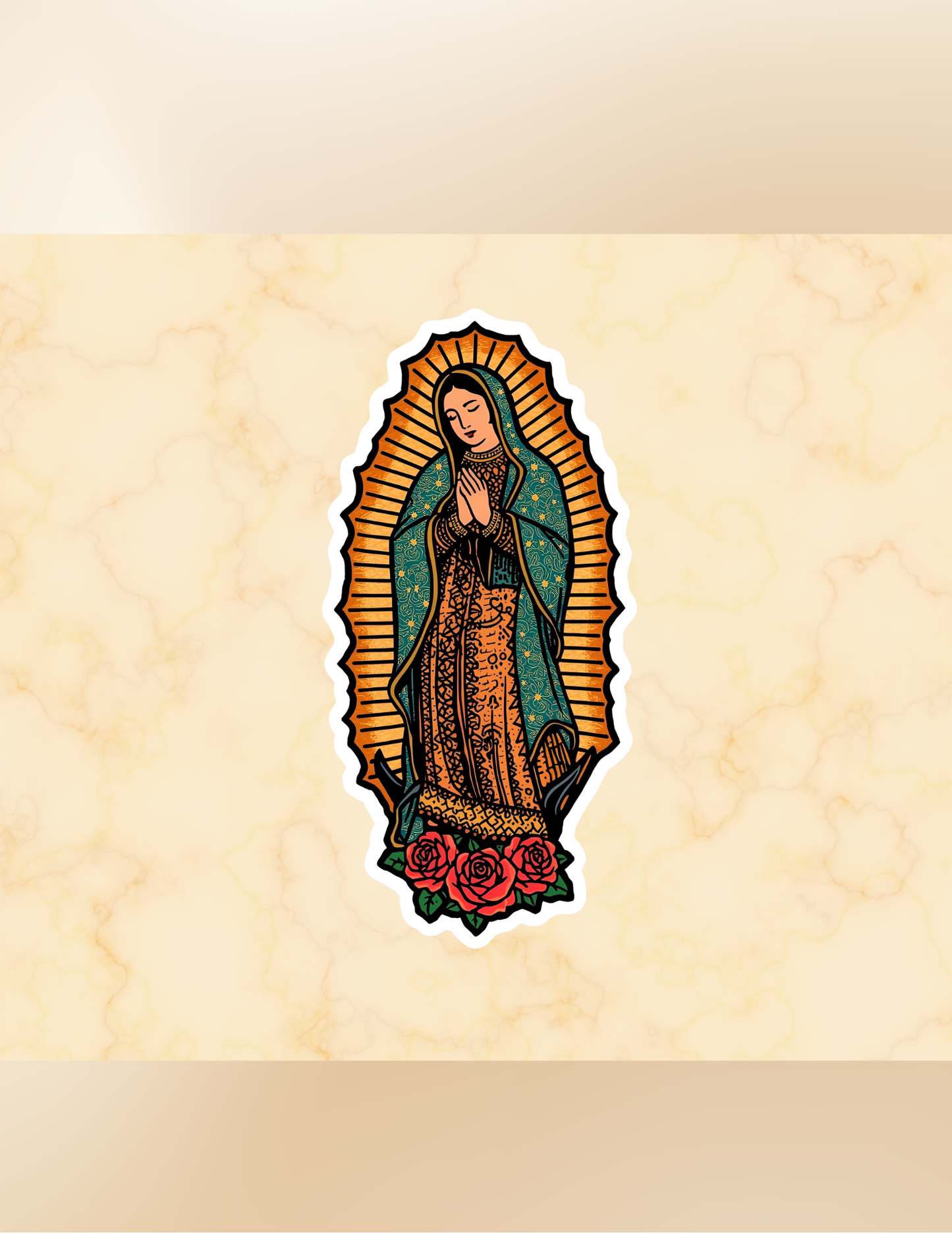 Virgen de Guadalupe Sticker | Our Lady Guadalupe | Mexican American Faith Sticker